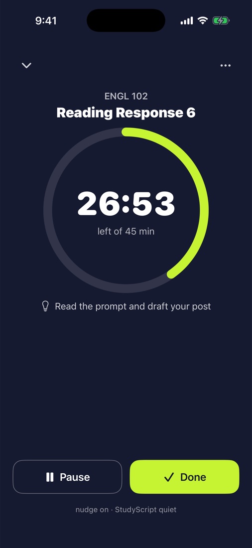 Focus timer